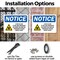 Signmission Radiation & Laser Sign, 7 in H x 10 in W, Plastic, Rectangle OS-2PACK-NS-P-710-L-19077 - alternate 3